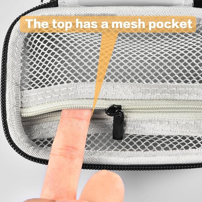 Digital Camera Case for Travelers & Vloggers, Case Only, Gray Inner | for Duluvulu for Oiadek for Zostuic for TEBNGIHNM for Canon G7 X Mark III/II 4K Vlogging Camera, Mesh Pocket, Compact Size - Image 4