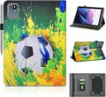 DETUOSI Universal 10.1 inch Tablet Case,Scratch Resistant | For ECOPAD ‎TH-KK12C,URAO X109,Aiprotablet C20e,Folio Leather Protective Cover,2-Angle Viewing Stand,3 Card Slots,Football by DETUOSI