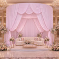 40ftx10ft Wrinkle Free Light Pink Backdrop Curtains for Parties, Silky Polyester Photo Backdrop Drapes 8 Panels 5x10ft Back Drop Cloth for Wedding Birthday Baby Shower Photography Background by ENJOYYOURPARTY