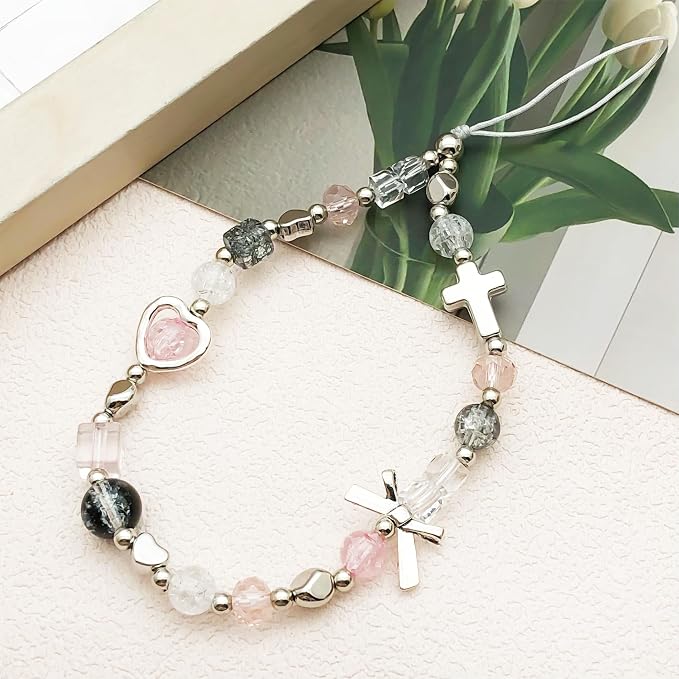 Beaded Camera Wrist Strap Cute Digital Camera Charm Lanyard Phone Chain Keychain Beaded Phone Lanyard Bag Charm - Image 5