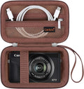Canboc Camera Case for Canon PowerShot G7 X Mark III/ G7X Mark II, Brown | For SX740/ SX730/ G7X3 Carrying Camera Bag, Zipper Mesh Pocket fits USB Cable, Batteries by Canboc