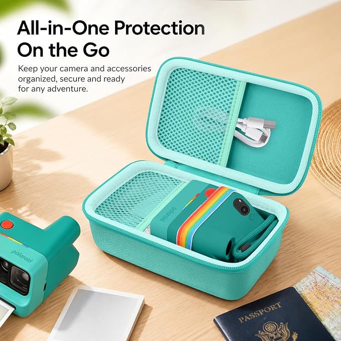 khanka Case for Polaroid Go Generation 3 Mini Instant Camera,Mint Green | Fits for Polaroid Go Generation 2(6282),Accessory Storage Pocket, Travel-Ready Portable Storage,Case Only - Image 8