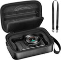 ANKHOH Case for Canon PowerShot SX740/SX720/G7X Mark III/II Digital Camera | Padded Divider, SD Card Storage, Mesh Cable Pocket, Travel Strap, Case Only, For Creators Photography & Travel, Black by Ankhohstoragehardcase