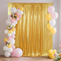 SquarePie 8x10ft Gold Sequin Backdrop, High Density Non-Transparent Glitter Curtain for Photography, Birthday, Wedding Party Decorations, Thick Solid Background with 4" Rod Pocket, 1 Panel by SquarePie