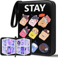 Kpop Photocard Binder, 400-Pocket STAY Cute Trading Card Album with 50 Double-Sided 4-Pocket PP Pages, Zipper PU Leather Card Holder for Photo Cards, Lomo Cards & Collectibles (Dark, 4 Pockets) by Kefeikj