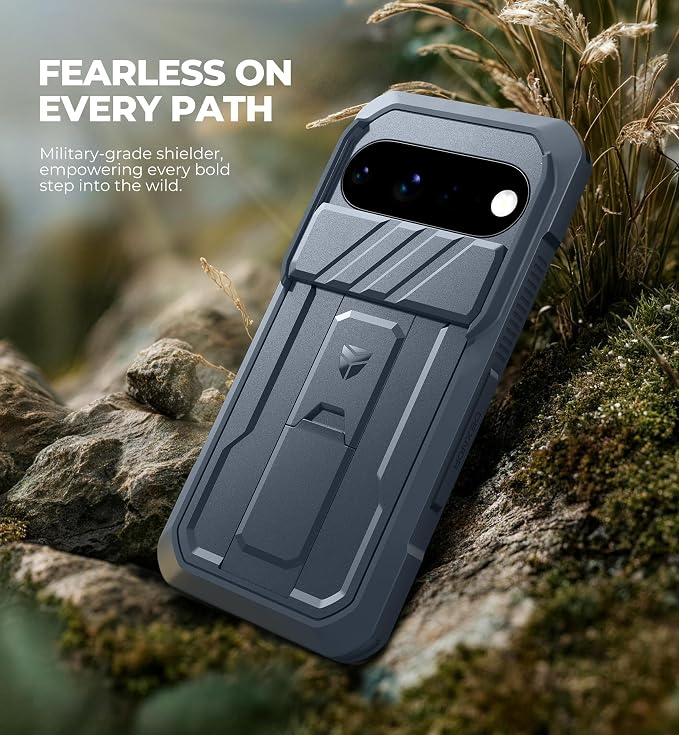 Dexnor for Google Pixel 11 Pro XL Case with Slide Camera Cover & 2 Front Frames & Built-in Screen Protector & Kickstand,Full-Body Shockproof Protective Cover Heavy-Duty Rugged Cases,Navy Blue(2026) - Image 6