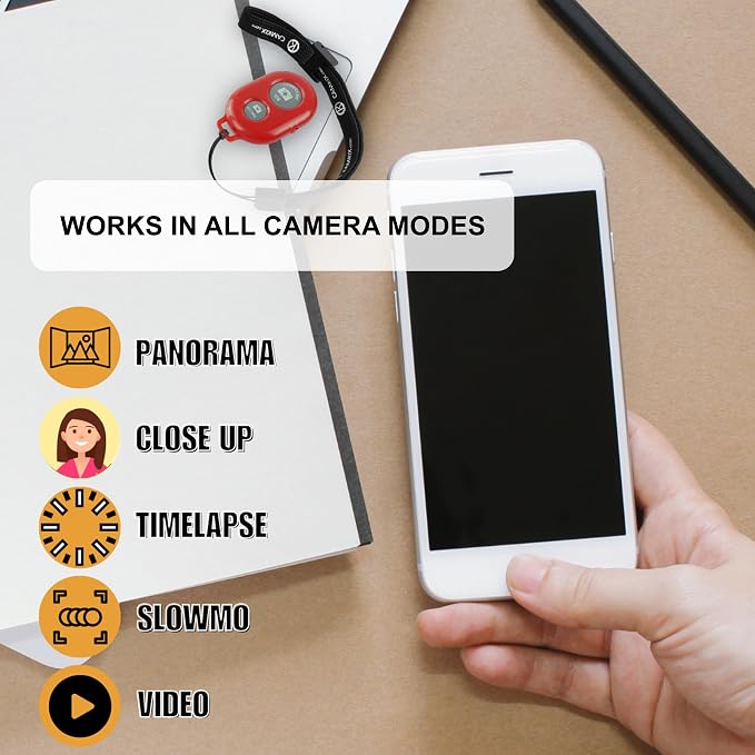 CamKix Camera Shutter Remote Control with Bluetooth Wireless Technology - Create Amazing Photos and Videos Hands-Free - Works with Most Smartphones and Tablets (iOS and Android) - Image 3