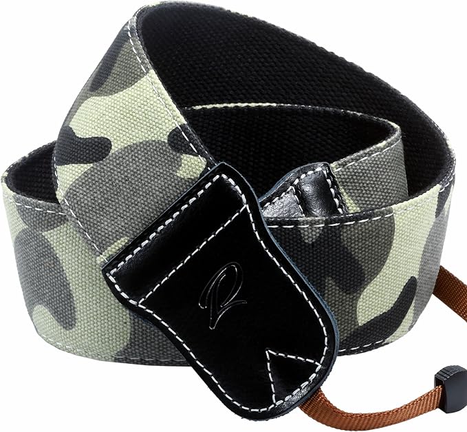 Padwa Lifestyle Camouflage Camera Strap - Double Layer Cowhide Ends,2" Pure Cotton Vintage Woven forest Camo Camera Straps,Adjustable Neck & Shoulder Strap for All DSLR Cameras,Gift for Photographers - Image 7