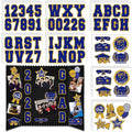 Glenmal Blue Gold Graduation Photo Display Board Sticker Class of 2026 Picture Display Stickers Accessories for 2026 Grad Party College Board Photo Frame Decor (12x9inch,3.9x4.7inch) by Glenmal