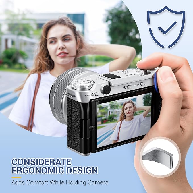 X-M5 XM5 Thumb Grip with the Bottom of Silicone Hot Shoe Protective Pad | Thumb Up Grip with Hot Shoe Cover for FUJIFILM X-M5, Silicone Pad Protect XM5 Hot Shoe,Not Affect Use of Camera Button - Image 2