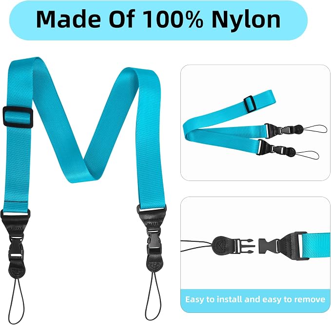 3 Pack Adjustable Shoulder Strap, iPad Strap Nylon Neck Lanyard | for iPad/Samsung Tablet Case,Camera Binocular Crossbody Laptop Luggage Bag - Image 4