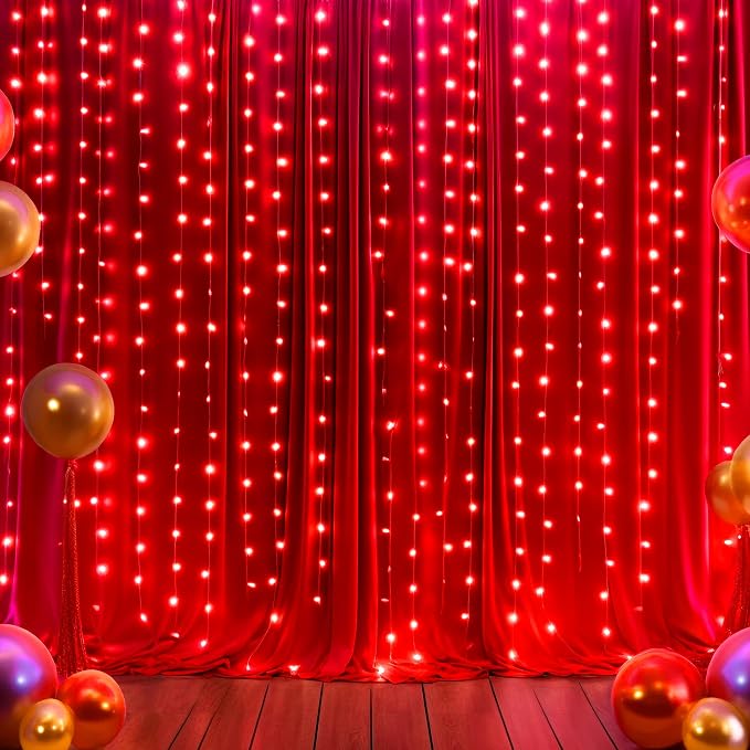 10x12 Red Backdrop Curtains for Wedding Party Wrinkle Free Backdrops Curtain Drapes Fabric Decorations Photo Back Drop Cloth for Baby Shower Photography Stage Reception 5ft x 12ft,2 Panels - Image 9