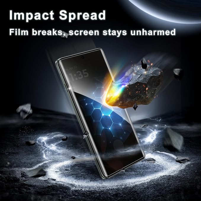 3 Pack for Motorola Edge 2025 Privacy Screen Protector, Anti Spy, Anti-Scratch, 9H Hardness Tempered Glass Privacy Screen Protector for Motorola Edge 2025 - Image 4