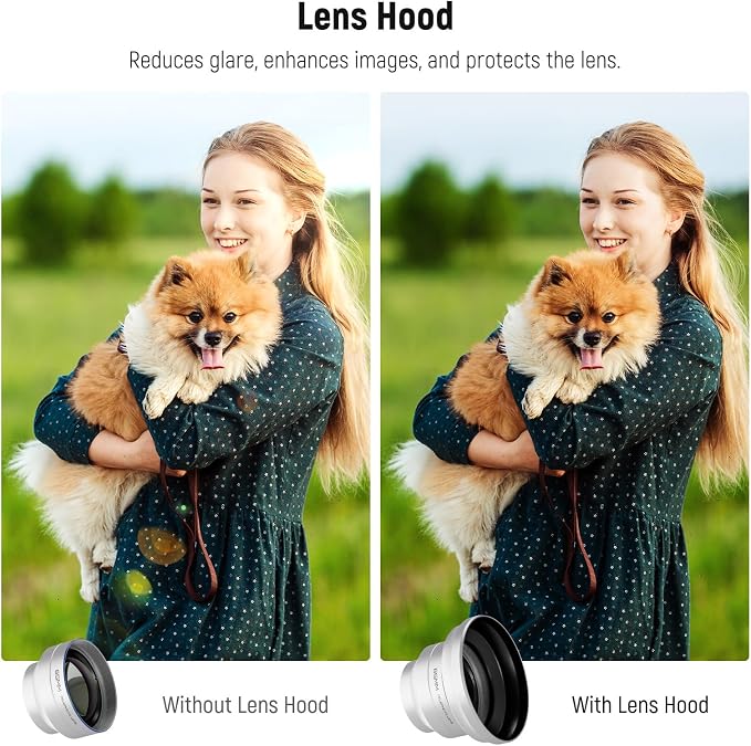 NEEWER 65mm HD Telephoto Phone Camera Lens with Hood (Silver), 1.7X Zoom Lens Attachment for 17mm Thread Backplate, Phone Cage & Case Compatible with iPhone Android, LS-66 - Image 3