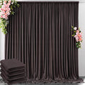 20 ft x 10 ft Wrinkle Free Brown Backdrop Curtain for Parties, Wedding Brown Photo Backdrop Drapes, Fabric 4 Panels 5ft x 10ft for Baby Shower Photoshoot Engagement Birthday Photography Background by Outpain