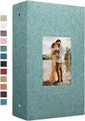 Vienrose 4x6 Photo Album,420 Pockets,Linen Cover with Window,Green | Linen Hardcover, Slip In Photo Book, Family Memory Album, Travel Keepsake by Vienrose