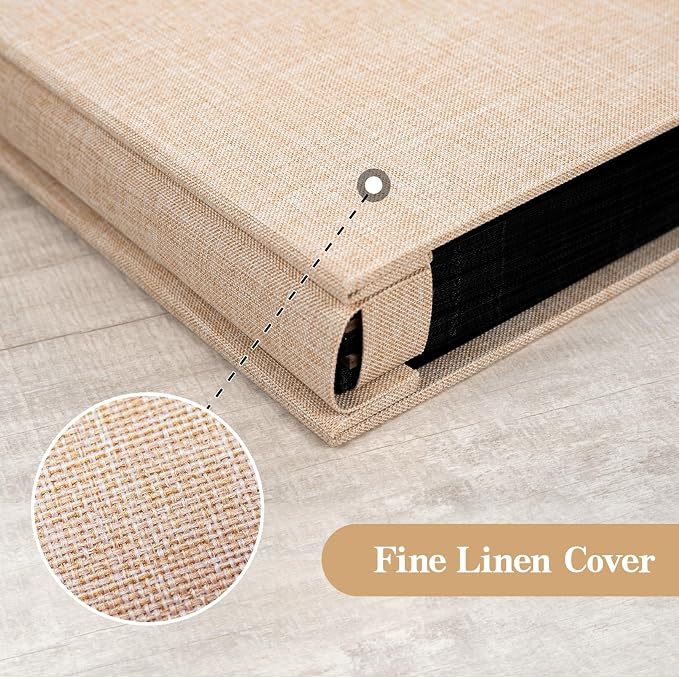 potricher Photo Album 4x6 Pictures, 600 Pockets, Linen Cover, Beige | Linen Cover, Front Window, Large Capacity 4x6 Picture Albums, Photo Book for Family, Wedding, Anniversary, Baby, Keepsake - Image 6
