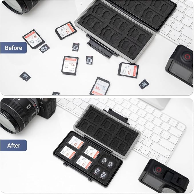 36 Slots Memory Card Case Water-Resistant Anti-Shock Memory Card Wallet for 24 Micro SD SDXC SDHC TF Cards and 12 SD SDXC SDHC Cards | Compact Micro SD Card Holder Wallet for 24 Micro SD SDXC SDHC TF Cards and 12 SD SDXC SDHC Cards, Ergonomic Locking S... - Image 7