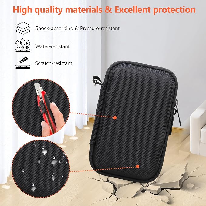 Carrying Case for Canon PowerShot SX740 HS, SX730 HS Camera, Orange | SX720 HS, SX620 HS, G7 X Mark III, G7 X Mark II Digital Camera, Storage Holder Travel Bag with Mesh Pocket for Battery Pack - Image 5