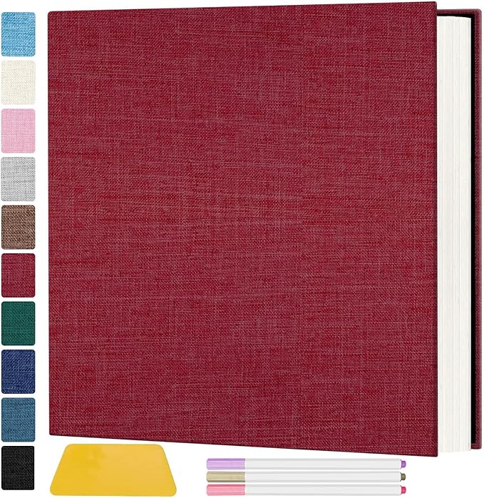 Zesthouse Photo Album Self Adhesive Pages, 60 Pages Magnetic Scrapbook Albums with Sticky Page, Photos Album Holds 8x10 & 5X7 & 4x6 & 6x8 & 3x5, Large Picture Book Ideal Gift for Family Wedding Baby by Zesthouse