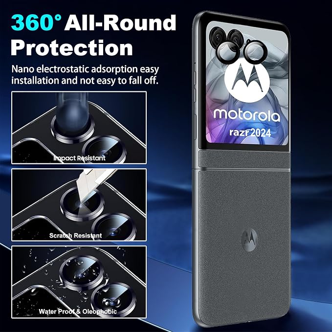 for Motorola Razr 2024/2025/2026Razr+ 2024/2025/2026 Razr Plus Screen Protector（Self-Healing TPU Film with Camera Lens Protector,Case Friendly,HD,Anti-Scratch, 2+2 PACK(not glass) - Image 6