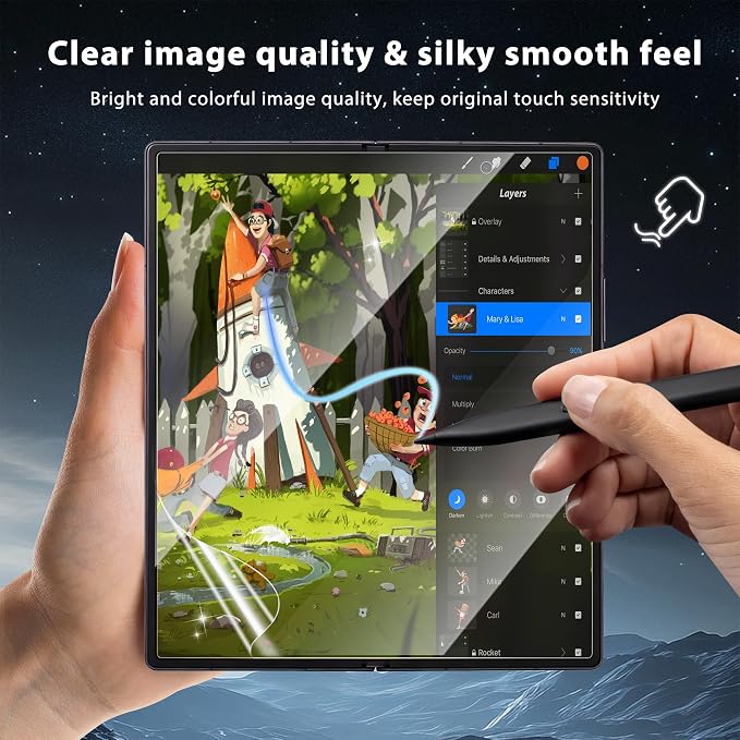 6 Pack for Samsung Galaxy Z Fold 7 / Z Fold 8 Ultra Screen Protector | with Camera Lens Protector, Touch Sensitive, Anti-Scratch, Case Friendly, Bubble-Free, HD Clear - Image 7