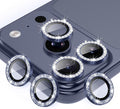 AGVEE 3+3 6 Pack for iPhone 17 Pro & Max Camera Lens Protector Cover | Individual Bling Diamond & Bling Glitter Sparkle Cute Gem Metal Ring, 9H Tempered HD Glass by AGVEE