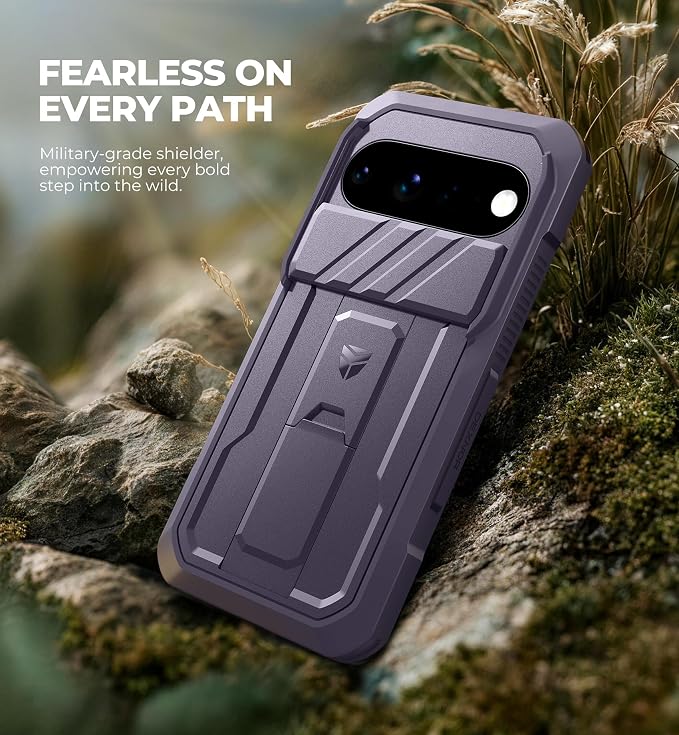 Dexnor for Google Pixel 11 Pro XL Case with Slide Camera Cover & 2 Front Frames & Built-in Screen Protector & Kickstand,Full-Body Shockproof Protective Cover Heavy-Duty Rugged Cases,Purple(2026) - Image 6