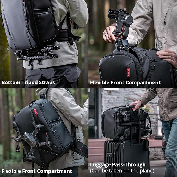 PGYTECH OneMo 2 35L-45L Camera Backpack with Shoulder Bag for 17" Laptop | Waterproof DSLR Camera Pack for Canon/Nikon/Sony, Extra Large Photography Bag, Drone Backpack for DJI Mini 3 Pro/Mavic 3/ FPV - Image 4