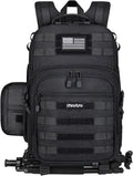 MOSISO Camera Backpack, DSLR/SLR/Mirrorless Tactical Camera Bag Case | Photography Bag with Laptop Compartment Compatible with Canon/Nikon/Sony, Black by MOSISO