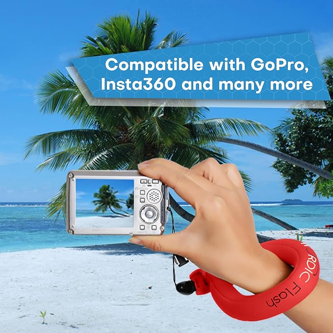 Nordic Flash Floating Camera Wrist Strap 2-Pack, Underwater & Waterproof | Camera & Phone Float Strap Compatible with GoPro Hero 13, Insta360 X4, DJI Action 5 Pro, OM System TG-7 & Kodak PixPro WPZ2 - Image 4