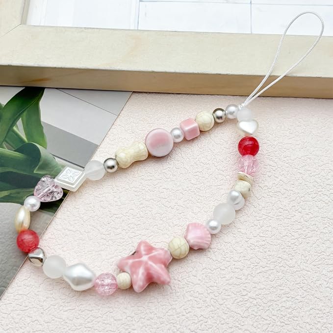 Beaded Camera Wrist Strap Cute Digital Camera Charm Lanyard Phone Chain Keychain Beaded Phone Lanyard Bag Charm - Image 4