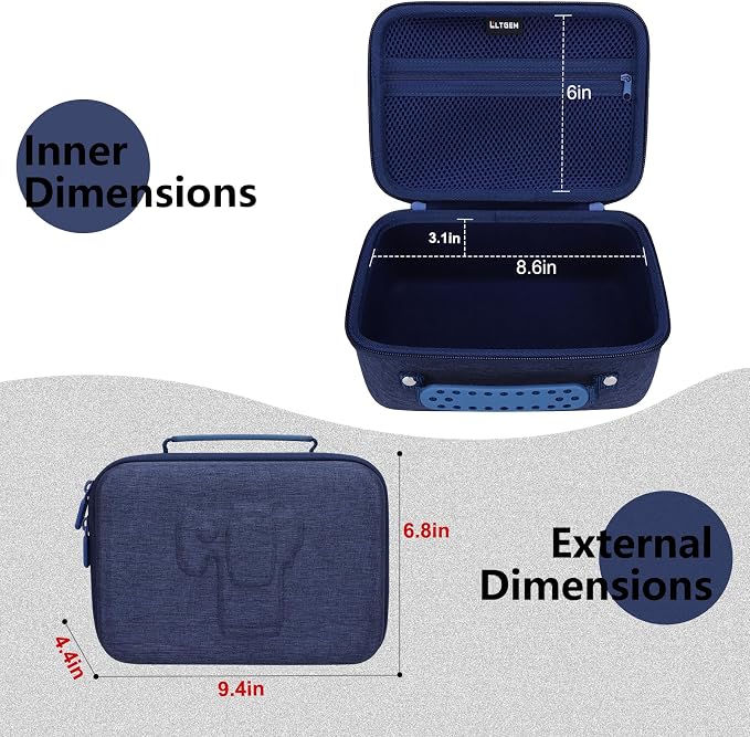 Small Camera Case Bag for Canon EOS Rebel T7/R50//R100 DSLR Camera Navy | Hard Carrying Travel Case for Canon EOS Rebel T7/R50//R100/R6 Mark II/R8/R6 Mark III/R50 V/T6/R10/R5 Mark II DSLR SLR Camera - Image 2