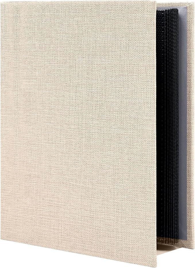 Photo Album 4x6 100 Pockets for Wedding Gifts,Linen Hardcover Picture Albums for Family Anniversary Baby Vacation Pictures by HoneyTolly