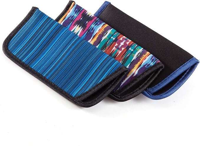 TRIUMPH VISION 3 Pack Reading Glasses Pouch Soft Case Eyeglass Sleeve Slim | Alternative to Bulky Case in bag, Lightweight Lined Padded Protect Optical lens Slip in, Cute Pattern Portable for Daily Use - Image 5