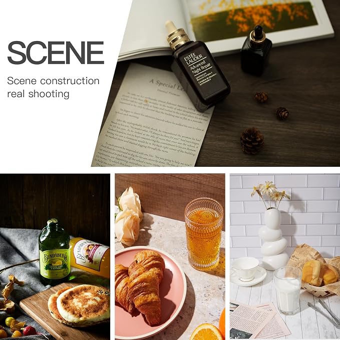 5 PCS 24X24 Inch Boards Photo Backdrop for Flat Lay, Food Photography Background, BEIYANG - Image 5