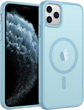 FNTCASE for iPhone 11 Pro Case, Fit for Magsafe, Translucent Matte Back | Magnetic Phone Cases, 14FT Military Grade Drop Protection, Shockproof Bumper, Slim Protective Cover, Teal by FNTCASE
