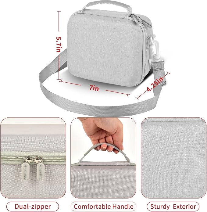 casmilee Mirrorless Camera Case for Sony a6400/a6700/a6100/a6000 | Adjustable Dividers, Padded Multi-Layer Protection, Pockets for Lens and Accessories, Shoulder Strap, Case Only, Gray - Image 6