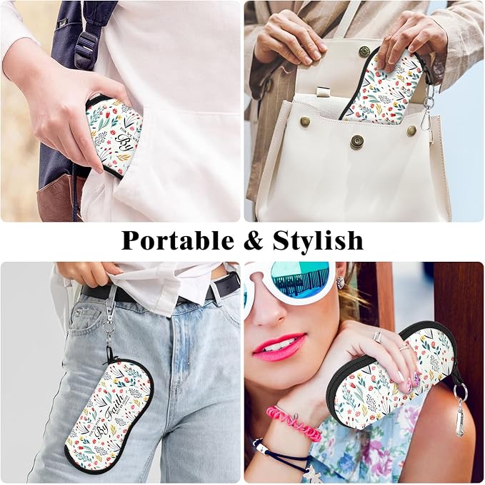 MoKo Sunglasses Soft Case Ultra Light Neoprene Zipper Eyeglass Case for Men Women - Image 7