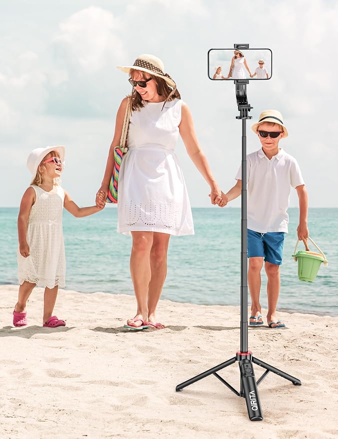 Selfie Stick Phone Tripod with Remote, 51" Aluminum Phone Stand for Cell Phone, 360° Rotation Portable Selfie Stick Tripod for iPhone 15/14 Pro Max/14 Pro/14/13 Pro, Android - Image 9