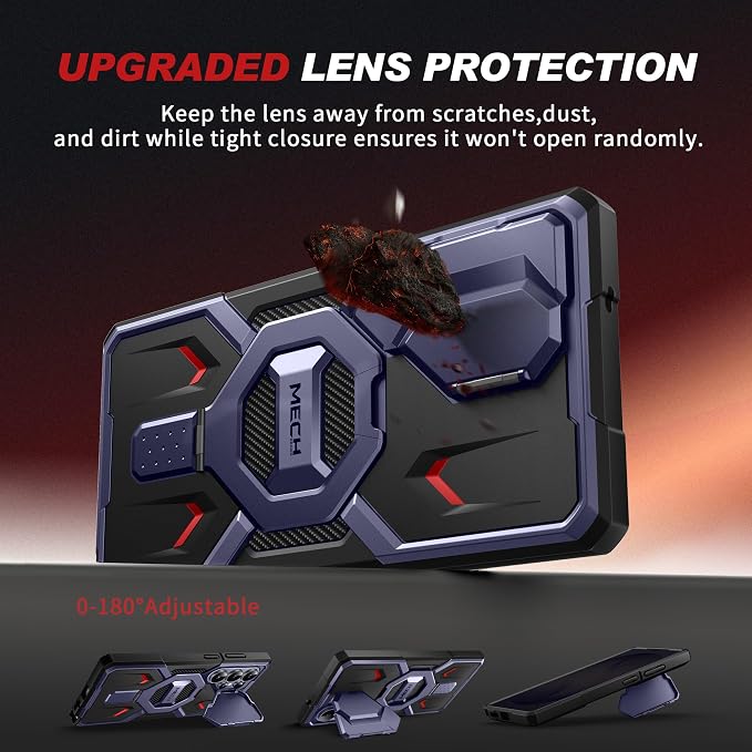 TONGATE Magnetic Stand for Samsung Galaxy S26 Ultra Case, Compatible with Magsafe, [Camera Cover & 2 Front Frames][Military Drop Protection] S26 Ultra Case Built-in Screen Protector & Belt Clip,Cobalt - Image 4