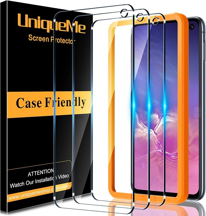 UniqueMe 3 Pack for Samsung Galaxy S10e Screen Protector | Tempered Glass, 9H Hardness, Bubble Free, Screen Cover by UniqueMe