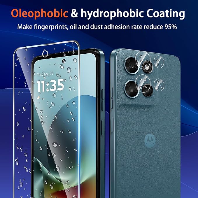 (3+2 Pack) Designed for Motorola Moto G 5G 2026 & Moto G Play (2026) Tempered Glass Screen Protector + Camera Lens Protector,[3D Touch][Bubble-Free][Anti-Scratch] - Image 5