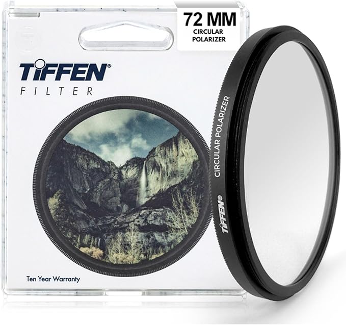 Tiffen 72mm CPL Circular Polarizing Filter Reduce Glare & Reflections | Reveals Details Hidden by Glare, Improves Image Contrast, Increases Color Saturation, Deepens Blue skies, Enhances Clouds by Tiffen