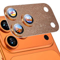 Uyiton for iPhone 17 Pro Camera Lens Protector - Metal Camera Protector | Not Easy to Break, Strong Adsorption, Case-Friendly, Metal 9H Sapphire Glass Rear Camera Screen Cover, Glitter Orange by Uyiton