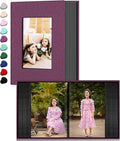 Ejblfe Photo Album 4x6,Linen Cover Slide-in Photo Album Book Can Holds 100 4x6 Photos with 50 Black Sheets for Family,Wedding,Baby and Holiday Pictures (Dark purple) by EJBLFEPremiumPhotoAlbums