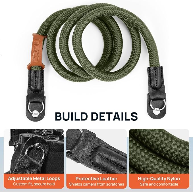 MoKo Camera Strap, 100cm Neck & Shoulder Rope Camera Straps for Photographers, for Canon Sony Nikon Fuji DSLR - Image 5