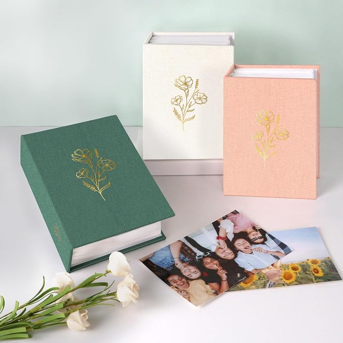 Holoary Photo Album 4x6 100 Photos, 100 Pockets 4”x6” Picture Album, Linen Fabric Cover Picture Book for Photos, 4x6 Photo Albums for Family Weddings Travel Memories(Pink) - Image 7