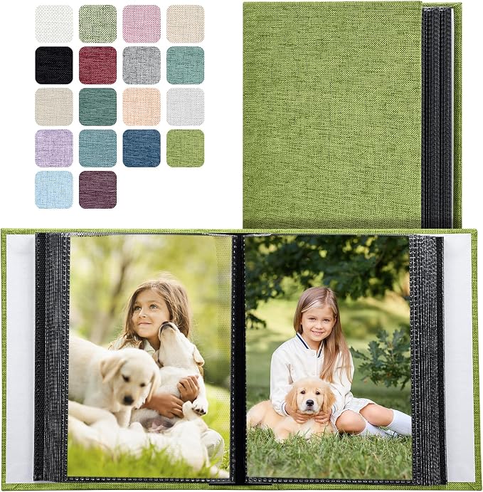 Photo Album 4x6 100 Pockets for Wedding Gifts,Linen Hardcover Picture Albums for Family Anniversary Baby Vacation Pictures - Image 2