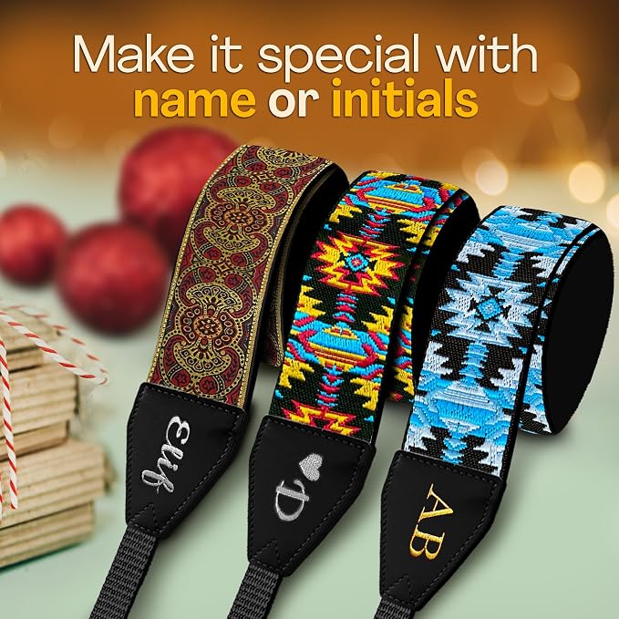 Art Tribute Custom Camera Strap Ethnic Red - Add Your Text and We Make It Especially For You Get Your Own Personalized Gift Camera Strap, No Shipping Cost! - Image 6
